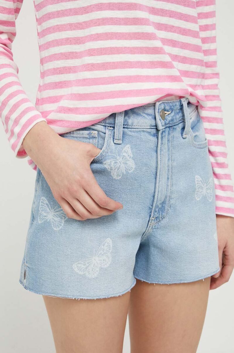 Hollister Co. pantaloni scurti jeans CURVY JEANS femei