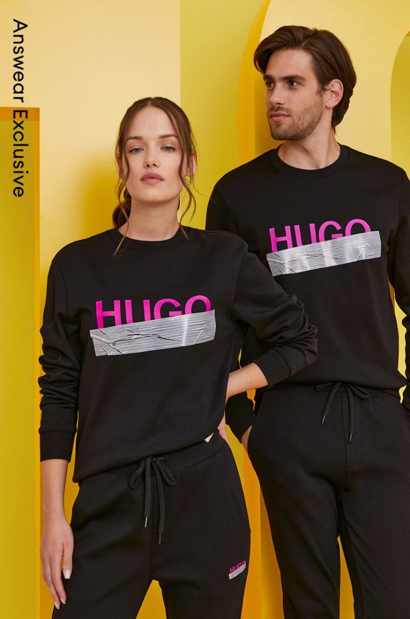 Hugo Hanorac de bumbac culoarea negru