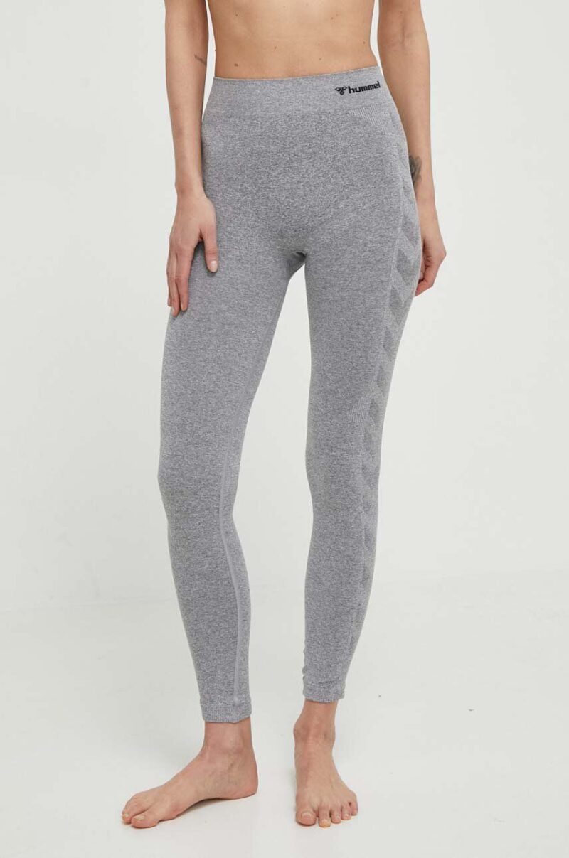 Hummel jambiere de yoga culoarea gri