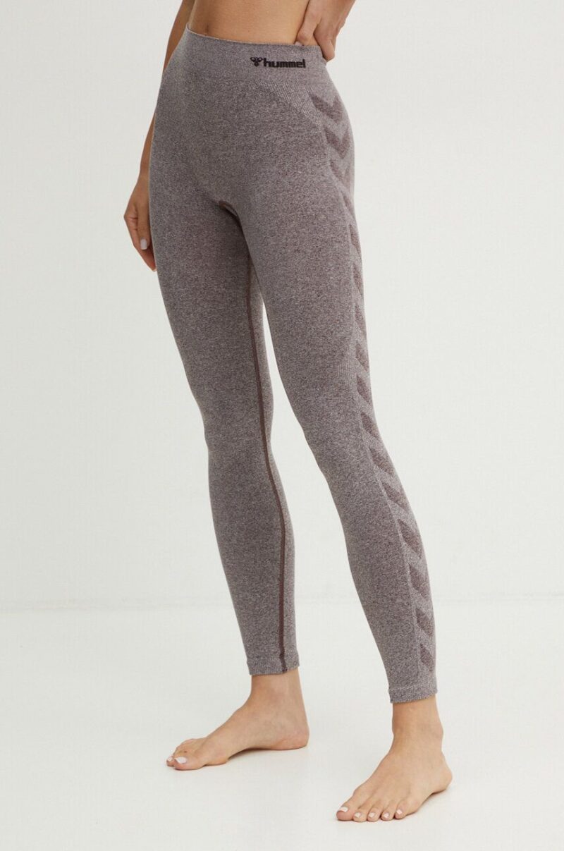 Hummel jambiere de yoga culoarea maro