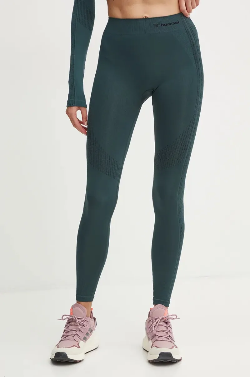 Hummel leggins de antrenament Shaping culoarea verde