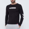 Hummel longsleeve din bumbac culoarea negru