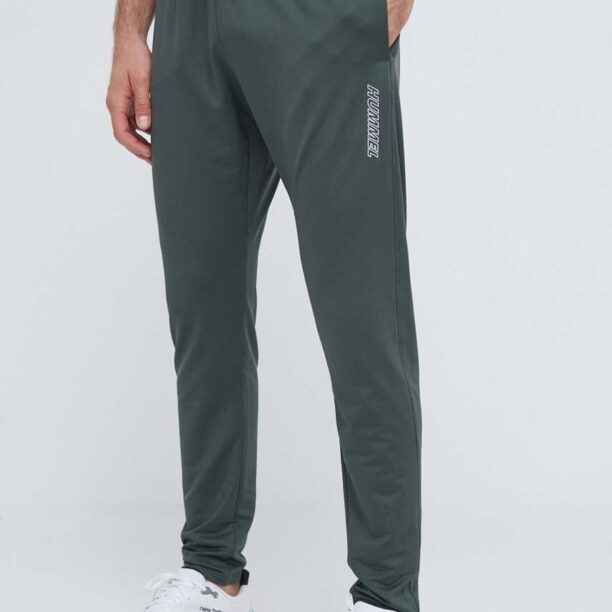 Hummel pantaloni de antrenament Strength culoarea verde