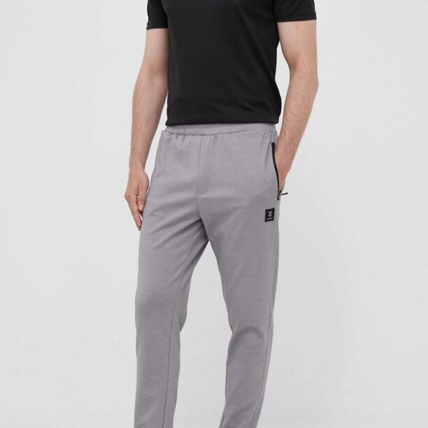 Hummel pantaloni de trening Interval culoarea gri