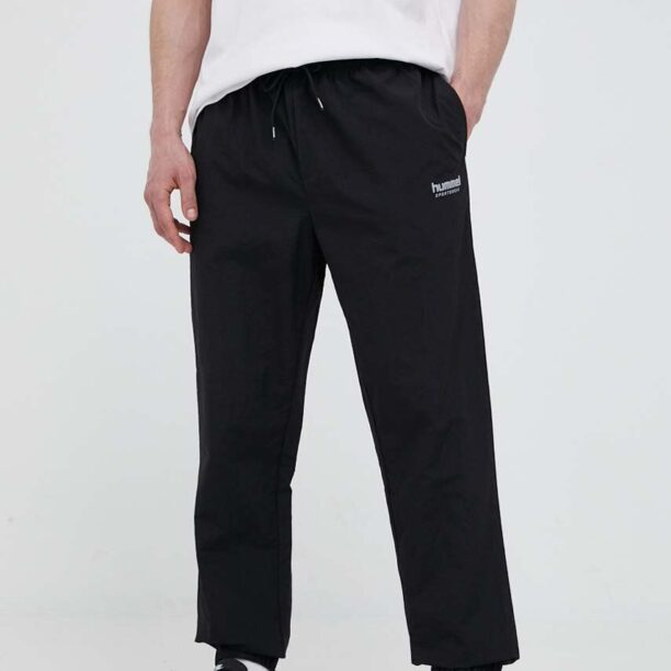 Hummel pantaloni de trening culoarea negru