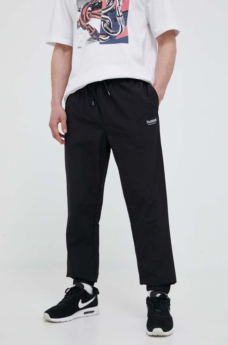 Hummel pantaloni de trening culoarea negru