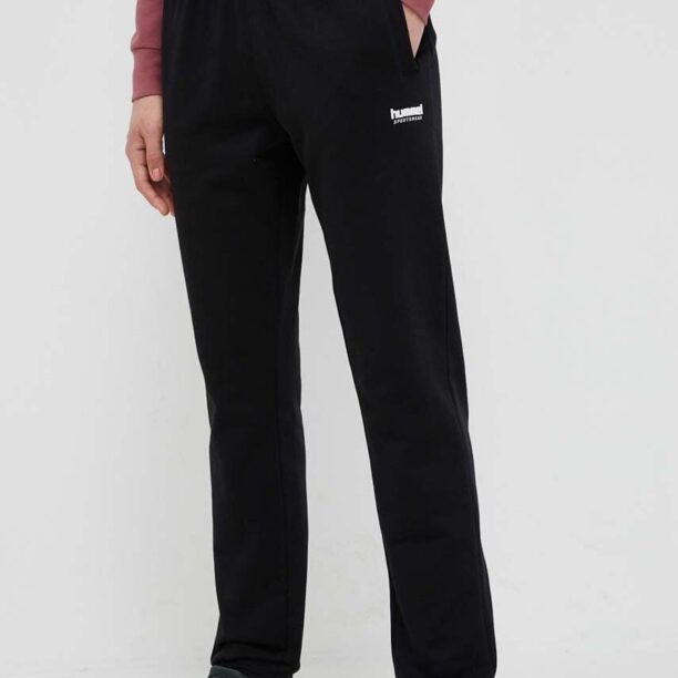 Hummel pantaloni de trening culoarea negru