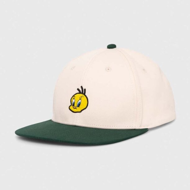 Hummel șapcă de baseball din bumbac hummel X The Looney Tunes culoarea verde