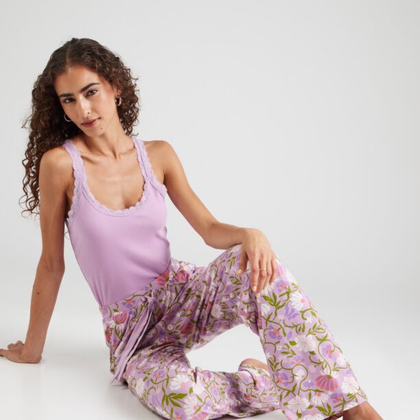 Cumpăra Hunkemöller Pantaloni de pijama  verde / mov liliachiu / portocaliu piersică / alb