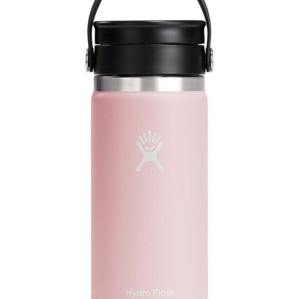 Hydro Flask sticla termica 16 Oz Wide Flex Sip Lid Trillium culoarea roz