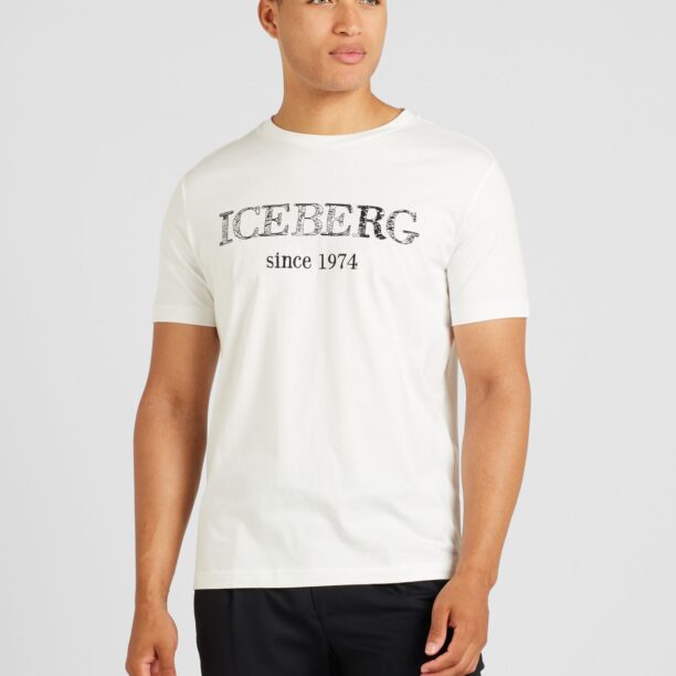 Preţ ICEBERG Tricou  ecru / negru