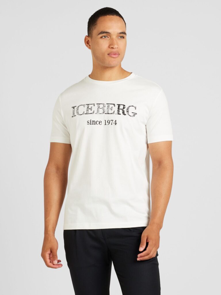 Preţ ICEBERG Tricou  ecru / negru