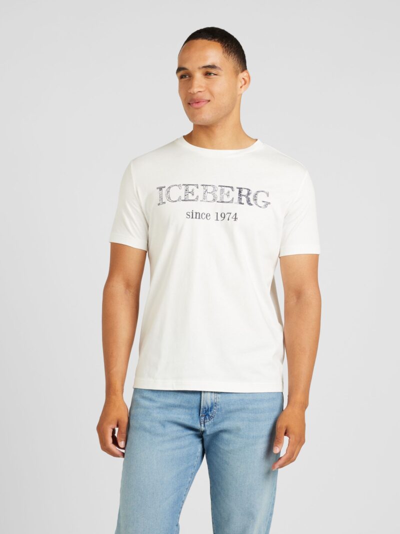 ICEBERG Tricou  gri închis / alb preţ