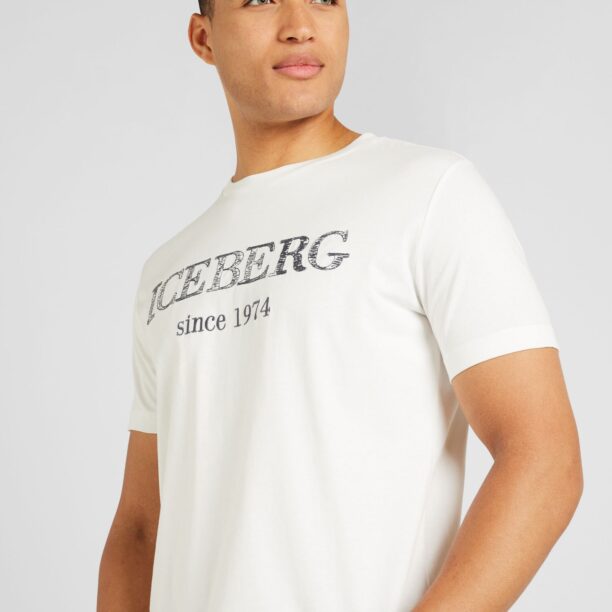 Preţ ICEBERG Tricou  gri închis / alb