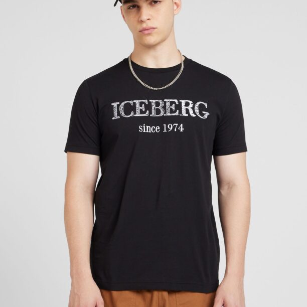 ICEBERG Tricou  negru / alb preţ