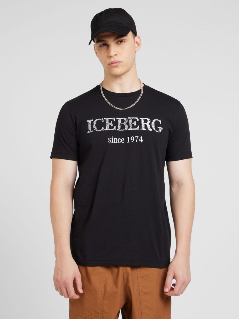 ICEBERG Tricou  negru / alb preţ