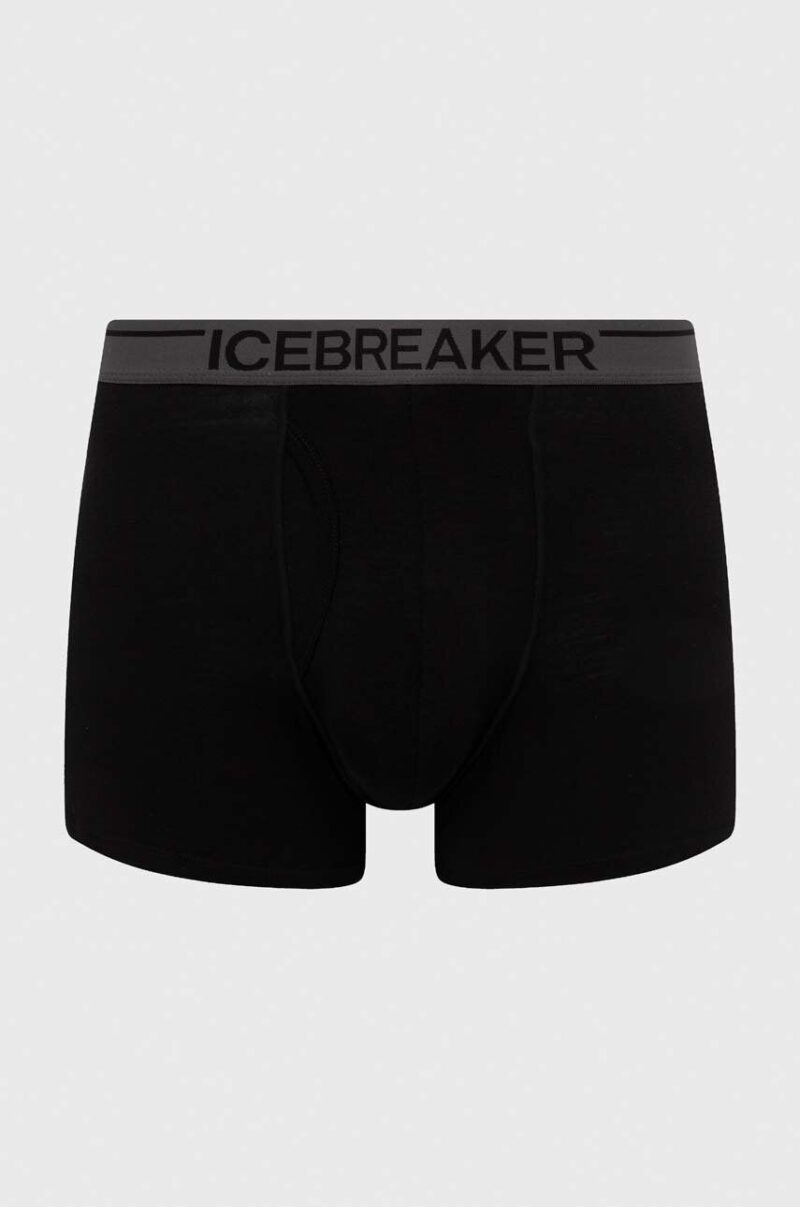 Icebreaker lenjerie functionala Anatomica Boxers culoarea negru