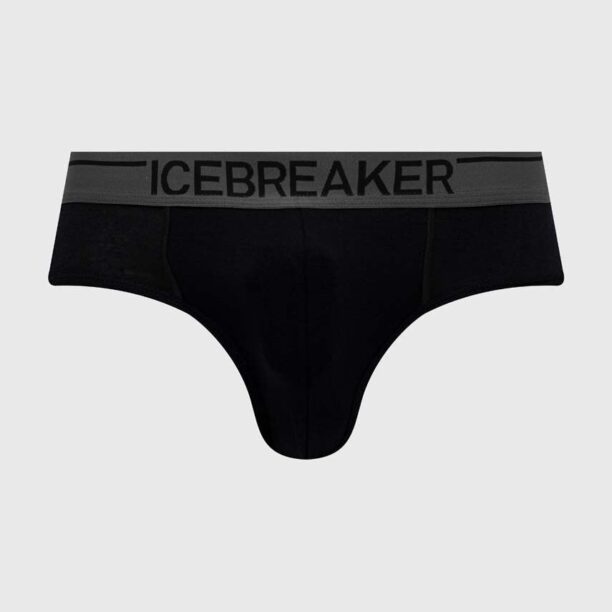 Icebreaker lenjerie functionala Merino Anatomica culoarea negru