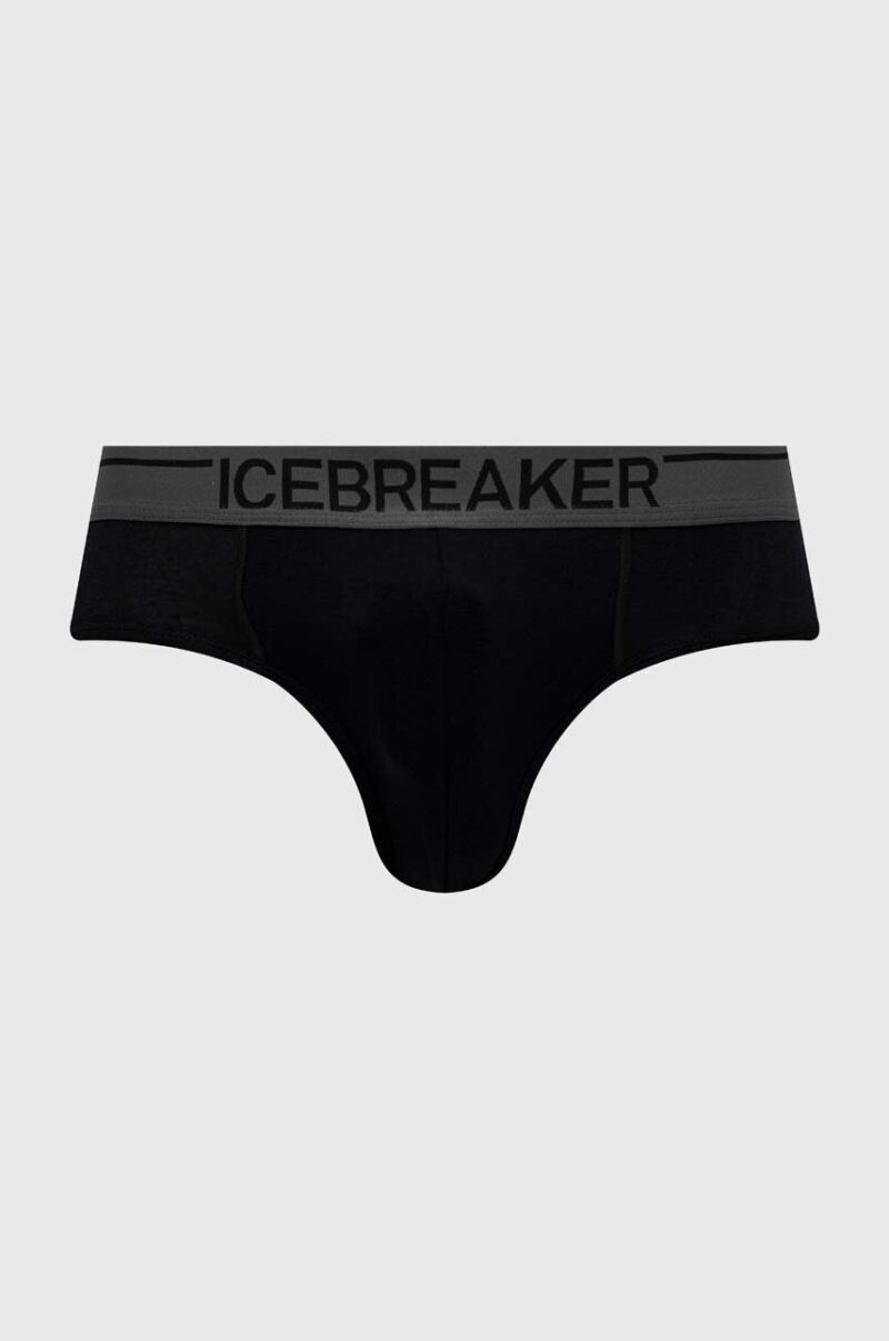 Icebreaker lenjerie functionala Merino Anatomica culoarea negru