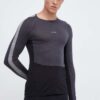 Icebreaker longsleeve funcțional 125 ZoneKnit culoarea negru