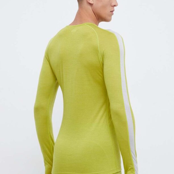 Icebreaker longsleeve funcțional 125 ZoneKnit culoarea verde preţ