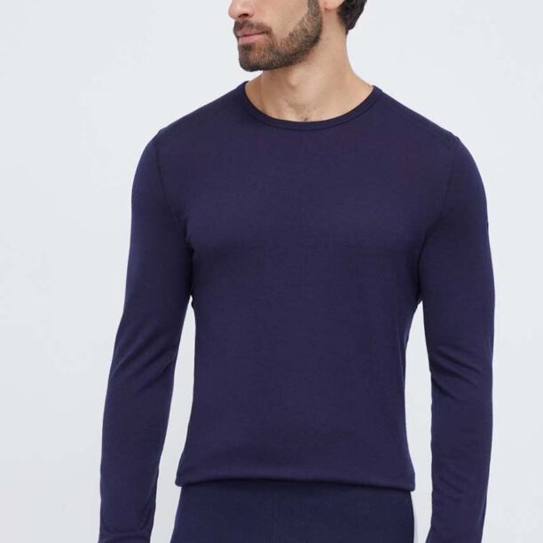 Icebreaker longsleeve funcțional Merino 260 Tech culoarea albastru marin