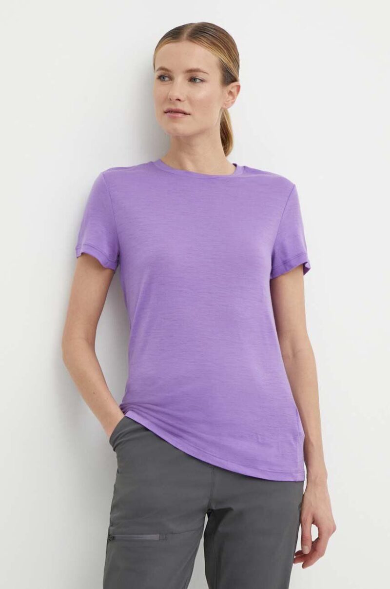 Icebreaker tricou sport Merino 150 Tech Lite III culoarea violet