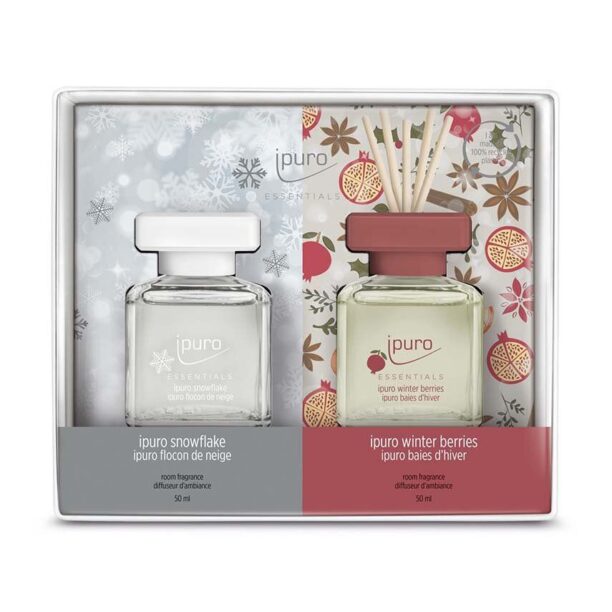 Ipuro kit difuzor de aromă Snow Flakes / Winter Berries 2 x 50 ml 2-pack