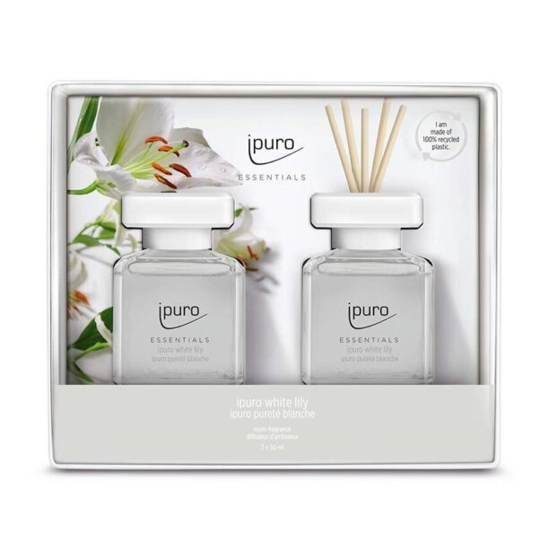 Ipuro kit difuzor de aromă White Lily 2 x 50 ml 2-pack