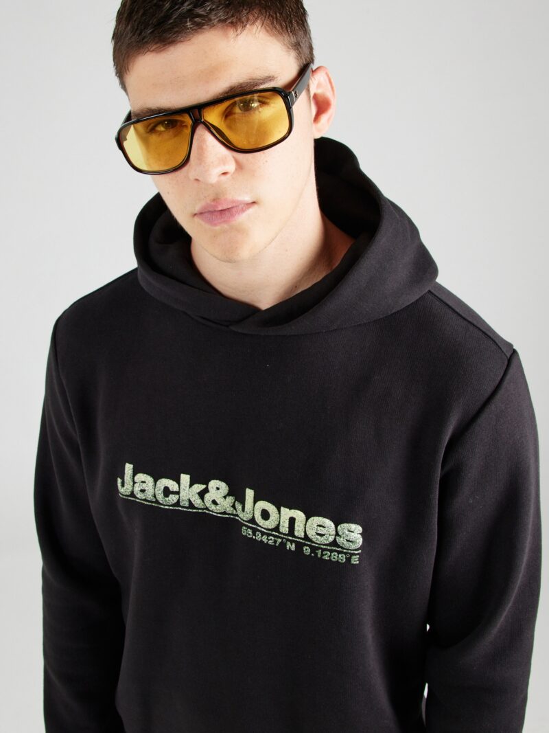 Preţ JACK & JONES Bluză de molton 'JCOPUFF'  verde pastel / negru