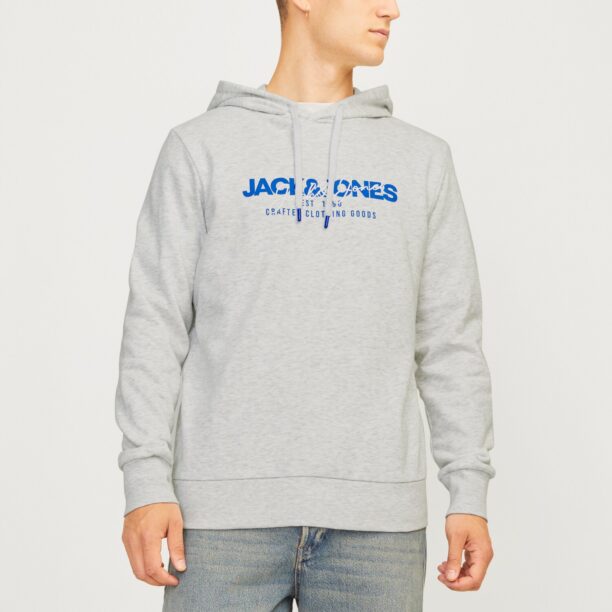 Preţ JACK & JONES Bluză de molton 'JJALVIS'  albastru / gri amestecat