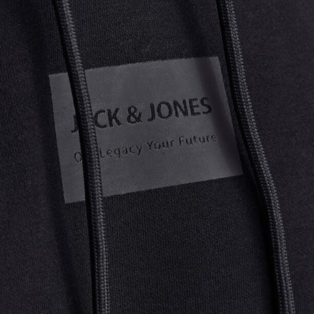 Original JACK & JONES Bluză de molton 'JJHAKKAI'  negru