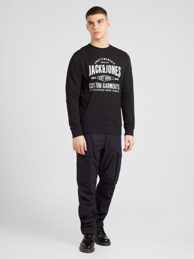 Cumpăra JACK & JONES Bluză de molton 'JJJeans'  negru / alb murdar