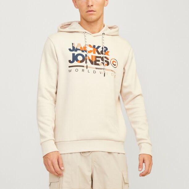 Cumpăra JACK & JONES Bluză de molton 'JJLuke'  bej deschis / safir / ciocolatiu / portocaliu