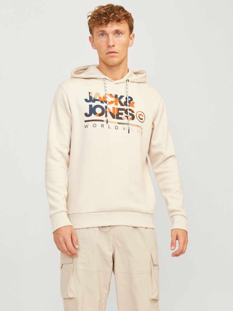 Cumpăra JACK & JONES Bluză de molton 'JJLuke'  bej deschis / safir / ciocolatiu / portocaliu