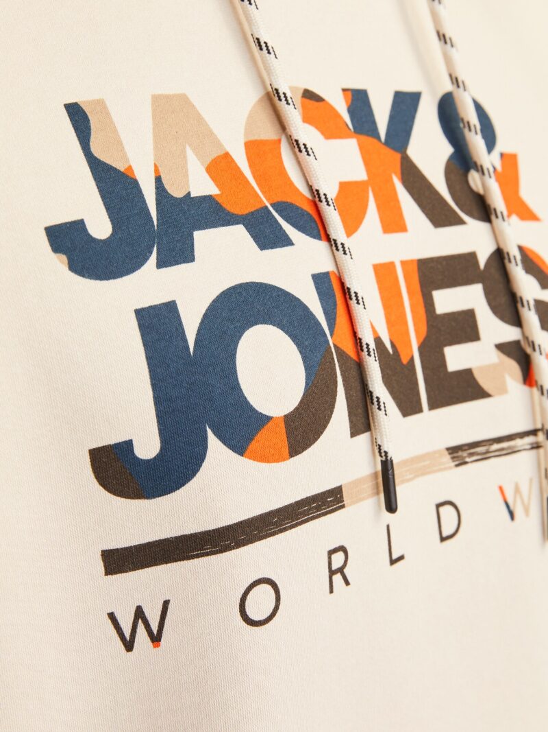 Original JACK & JONES Bluză de molton 'JJLuke'  bej deschis / safir / ciocolatiu / portocaliu