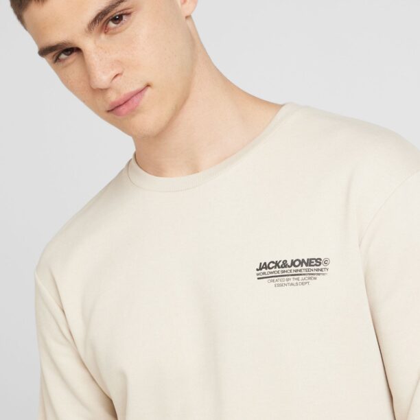 Preţ JACK & JONES Bluză de molton 'JJOLIVE'  bej / negru