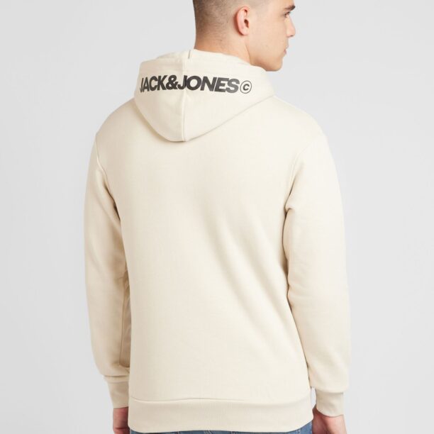 JACK & JONES Bluză de molton 'JJOlive'  crem / negru preţ