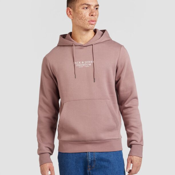 JACK & JONES Bluză de molton 'JPRBLUARCHIE'  mauve / alb