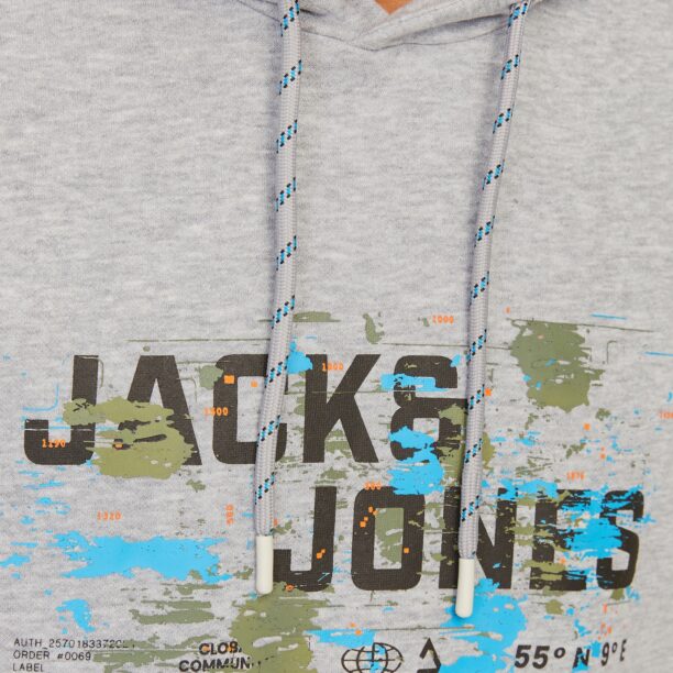 Original JACK & JONES Bluză de molton  azur / gri / oliv / negru