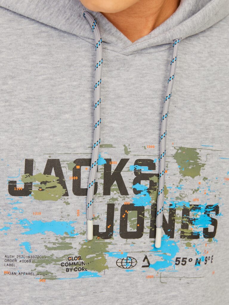 Original JACK & JONES Bluză de molton  azur / gri / oliv / negru