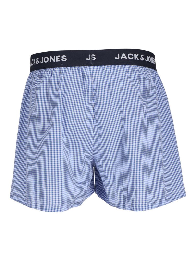 JACK & JONES Boxeri 'JACHector'  bleumarin / albastru fumuriu / azuriu / alb murdar