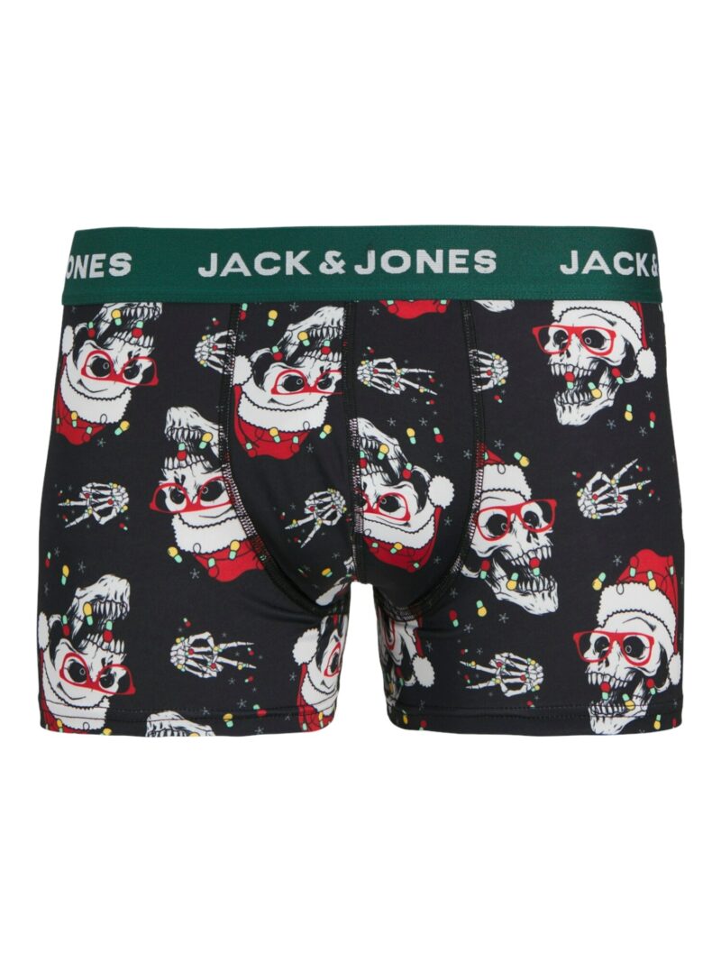 Preţ JACK & JONES Boxeri 'JACXMAS SKULLS'  verde pin / roșu / negru / alb