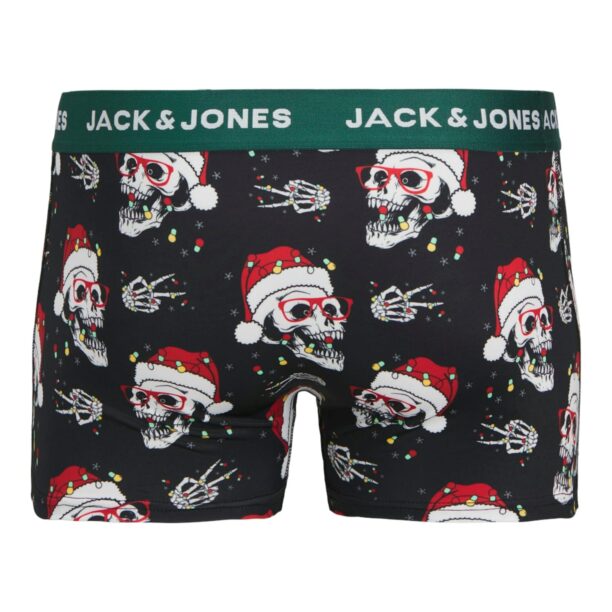 JACK & JONES Boxeri 'JACXMAS SKULLS'  verde pin / roșu / negru / alb