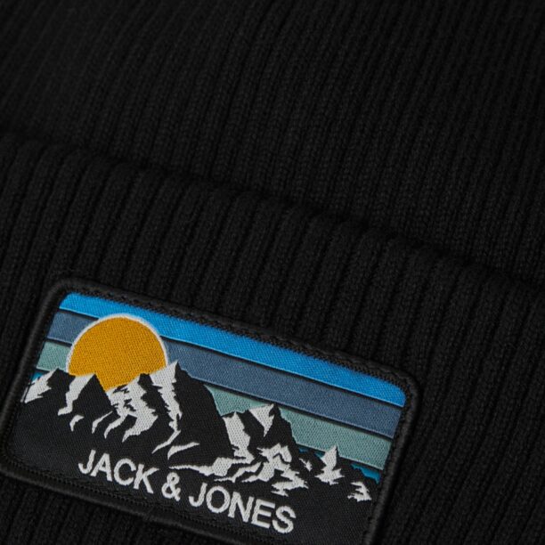 JACK & JONES Căciulă 'JACPEAK'  albastru / galben șofran / negru / alb