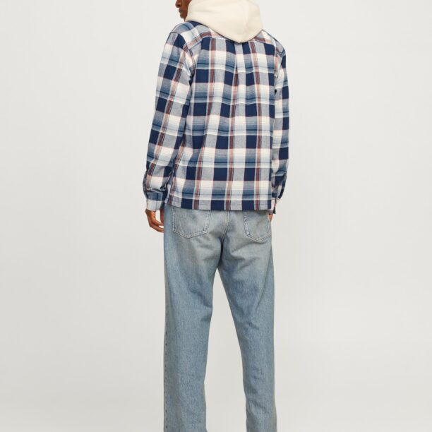 Original JACK & JONES Cămașă 'JJDARREN'  bleumarin / albastru pastel / portocaliu / roșu