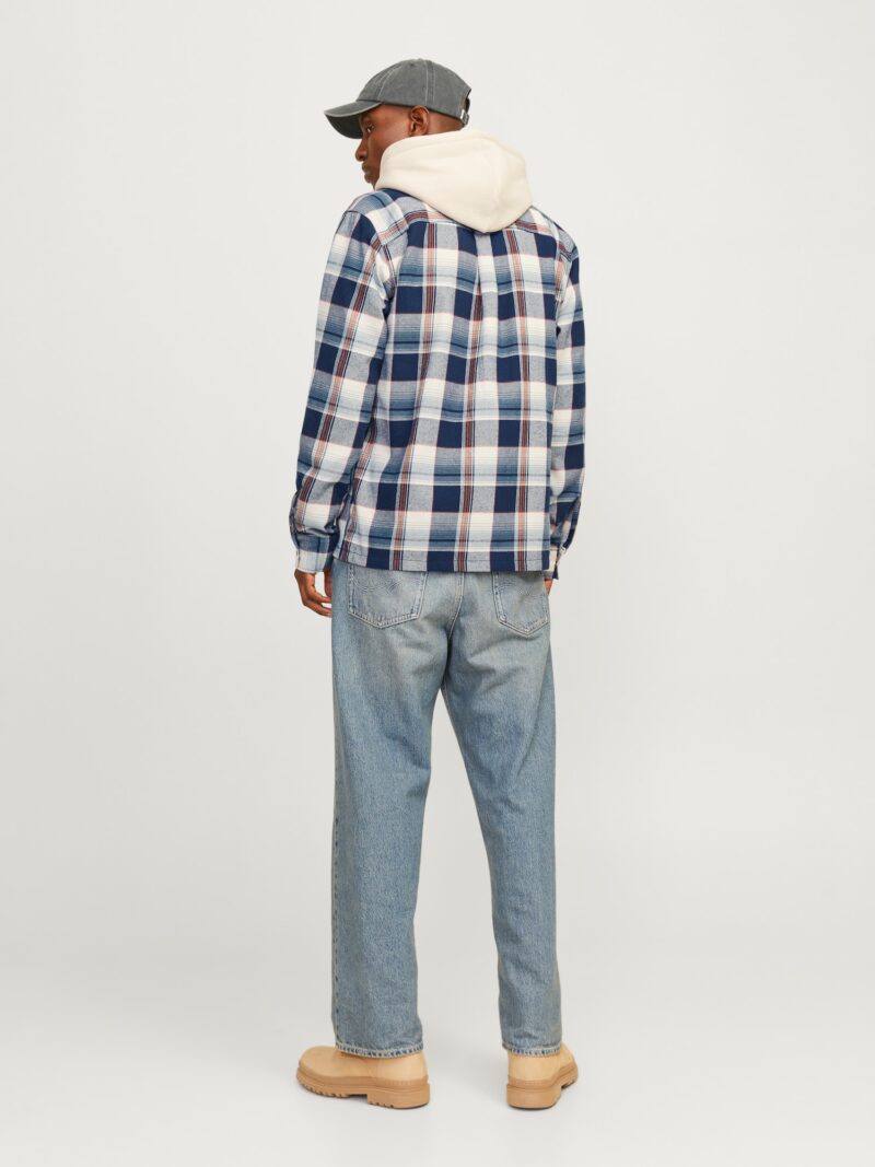 Original JACK & JONES Cămașă 'JJDARREN'  bleumarin / albastru pastel / portocaliu / roșu