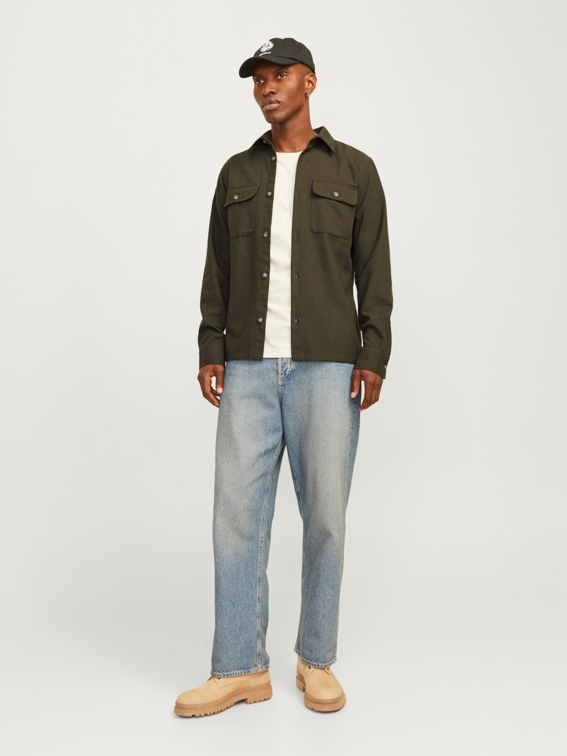 Original JACK & JONES Cămașă 'JJDARREN'  verde pin