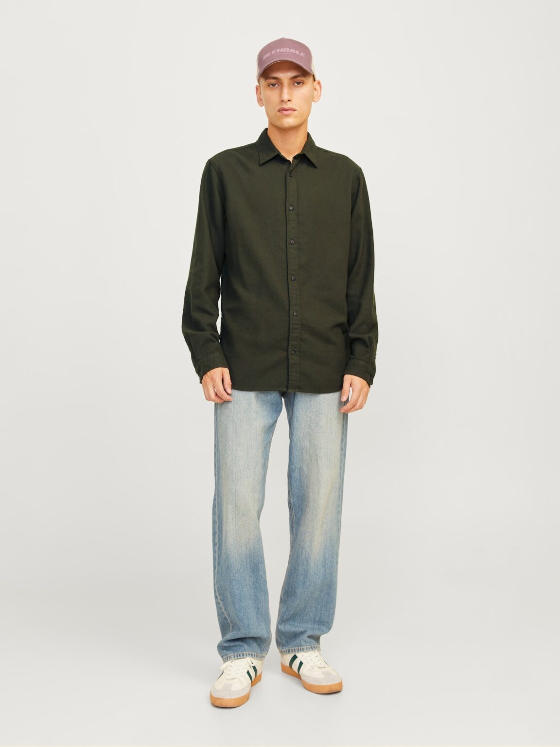 JACK & JONES Cămașă 'JJJOSHUA'  verde închis preţ