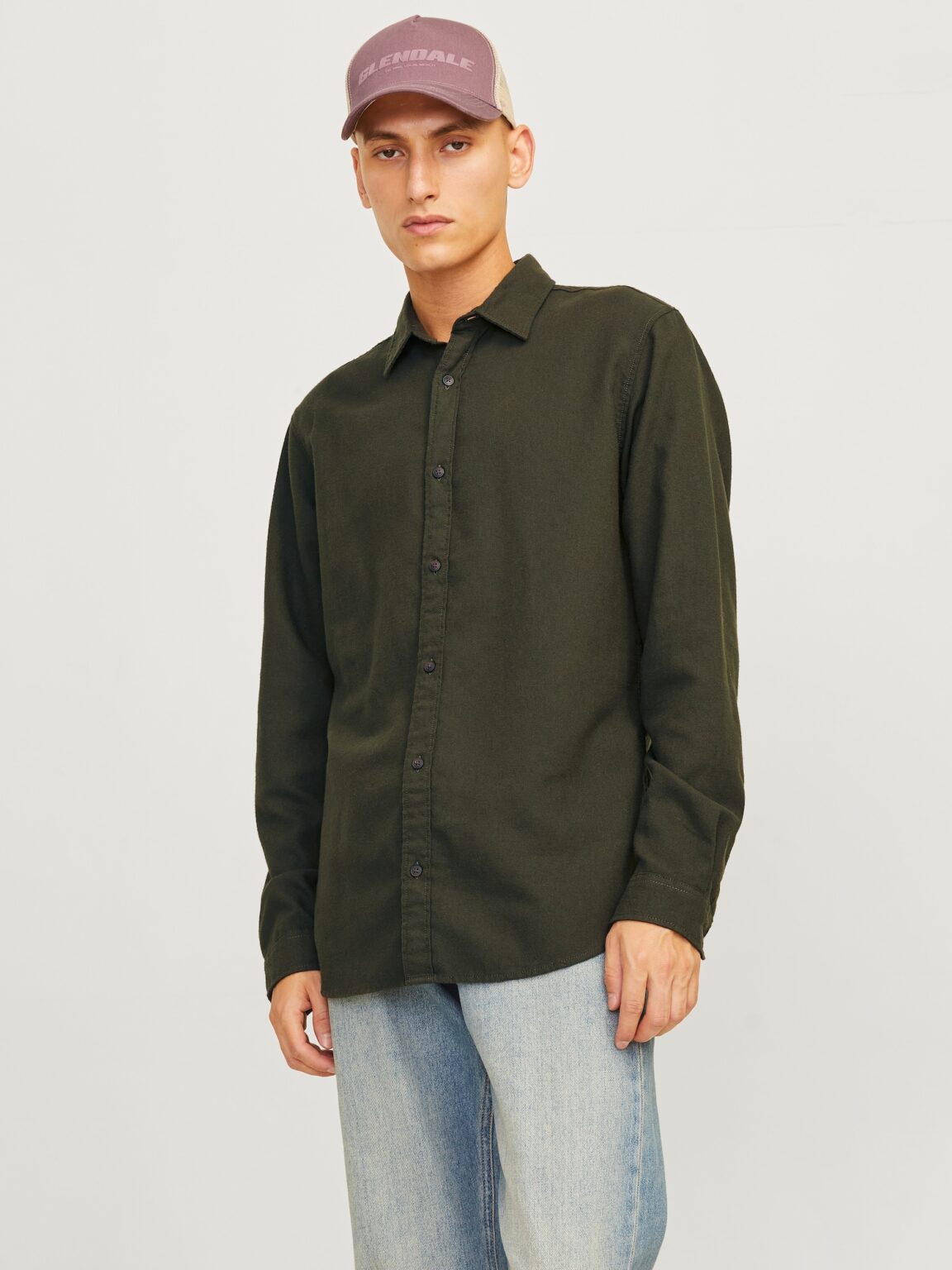 JACK & JONES Cămașă 'JJJOSHUA'  verde închis